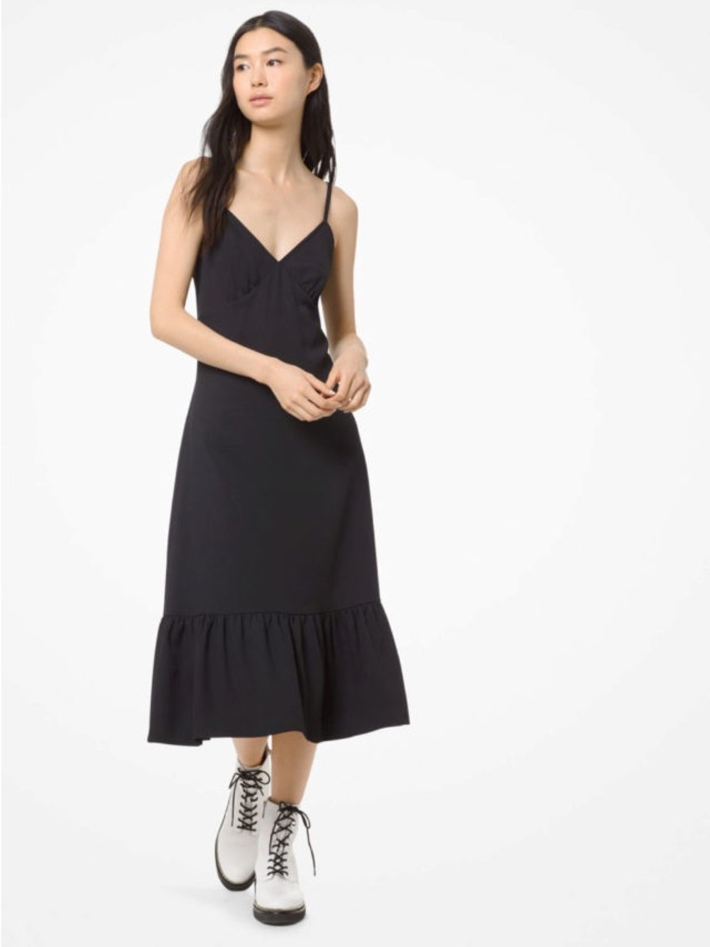Michael Michael Kors Black Midi Dress